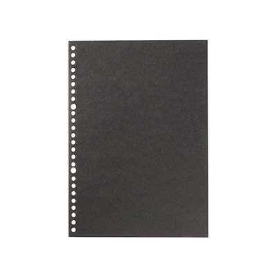 【Ｂ５】ノート型はがせるルーズリーフ　６ｍｍ横罫・２６穴・５０枚・黒