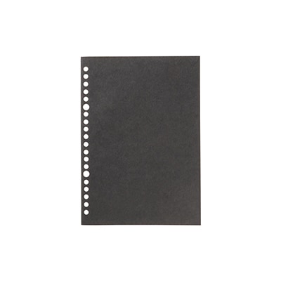 【Ａ５】ノート型はがせるルーズリーフ　６ｍｍ横罫・２０穴・５０枚・黒