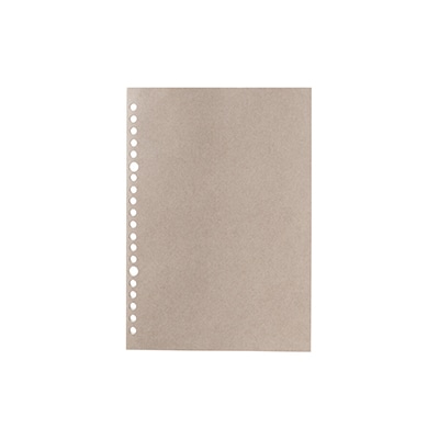 【Ａ５】ノート型はがせるルーズリーフ　５ｍｍ方眼・２０穴・５０枚・グレー