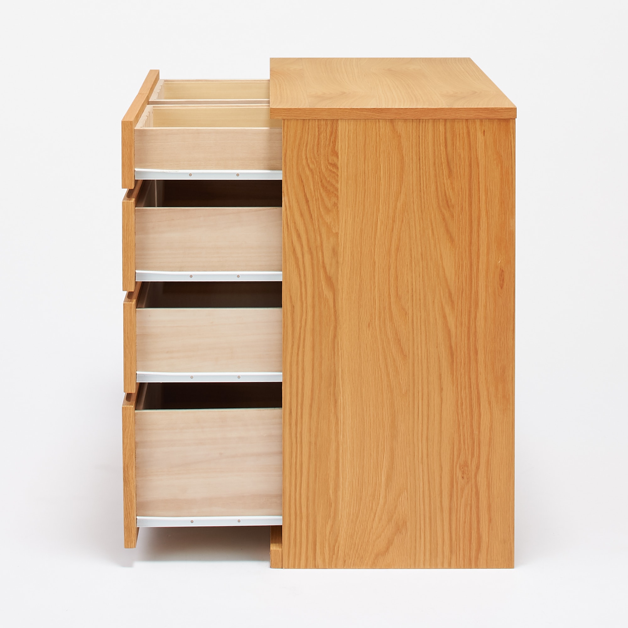 木製チェスト４段・オーク材