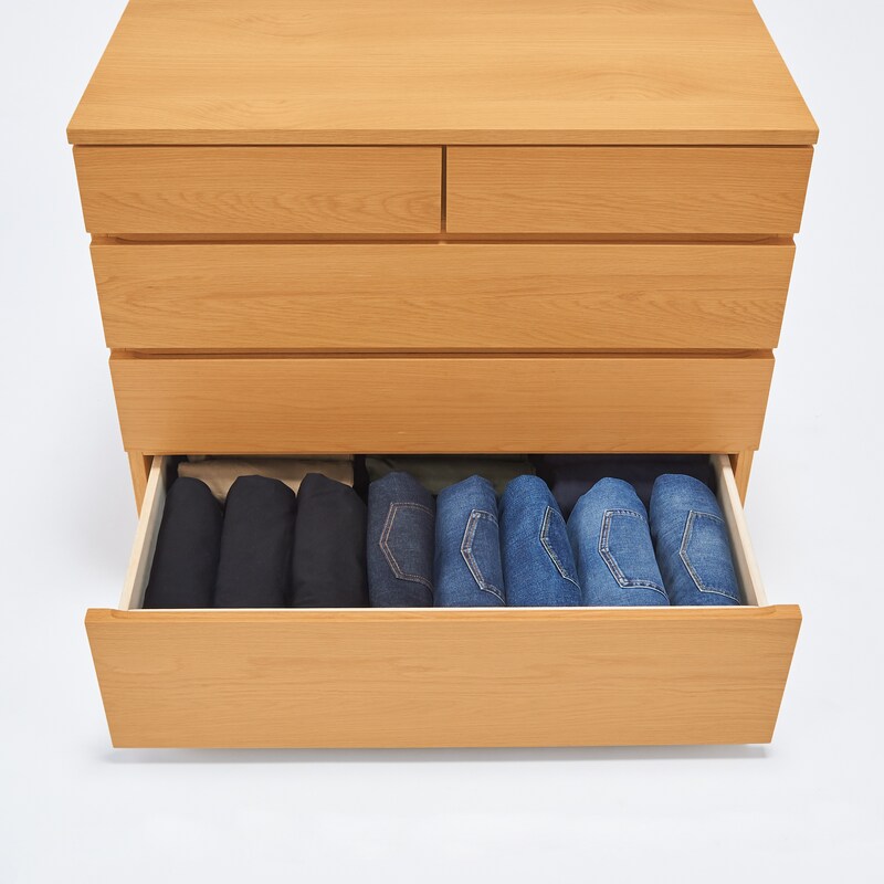 木製チェスト4段・オーク材 | 無印良品 