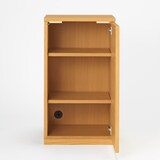 木製キャビネット・木扉・スリム・オーク材