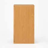 木製キャビネット・ガラス扉・スリム・オーク材