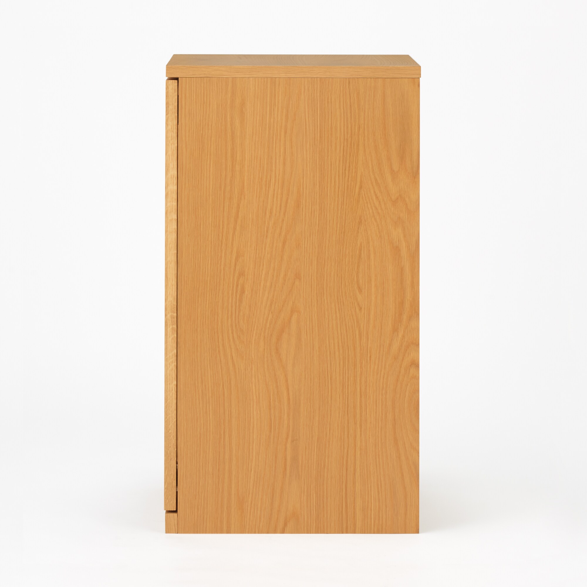 木製キャビネット・ガラス扉・スリム・オーク材