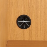 木製キャビネット・ガラス扉・スリム・オーク材