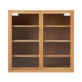 木製キャビネット・ガラス扉・オーク材