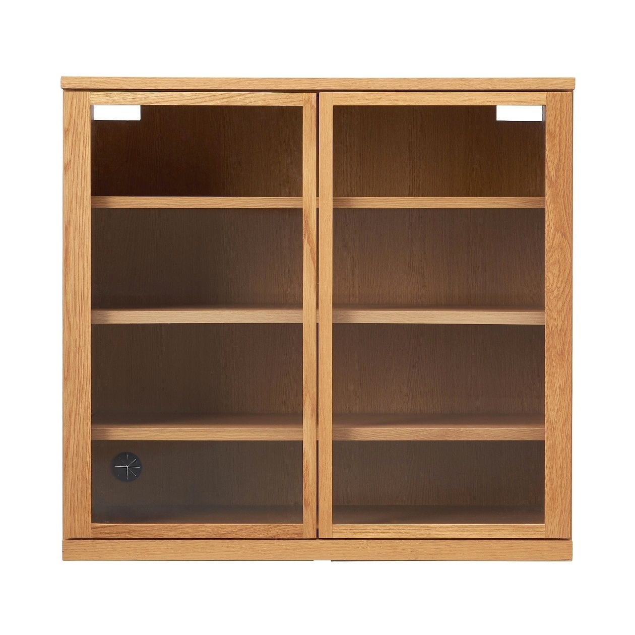 木製キャビネット・ガラス扉・オーク材