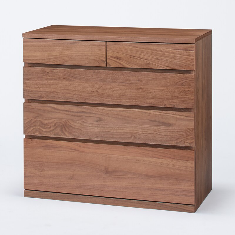 廃版】無印良品/MUJI ローチェスト3点セット タモ材 ナチュラル 3段 4 