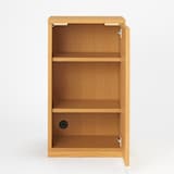 木製キャビネット・木扉・スリム・ウォールナット材