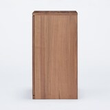 木製キャビネット・ガラス扉・スリム・ウォールナット材