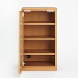 木製キャビネット・ガラス扉・スリム・ウォールナット材