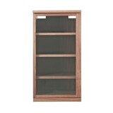 木製キャビネット・ガラス扉・スリム・ウォールナット材