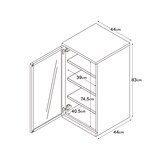 木製キャビネット・ガラス扉・スリム・ウォールナット材