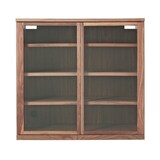 木製キャビネット・ガラス扉・ウォールナット材