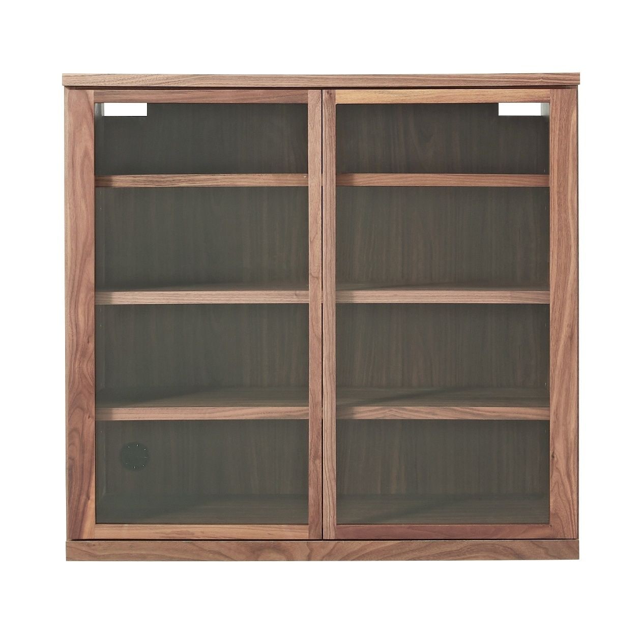 木製キャビネット・ガラス扉・ウォールナット材