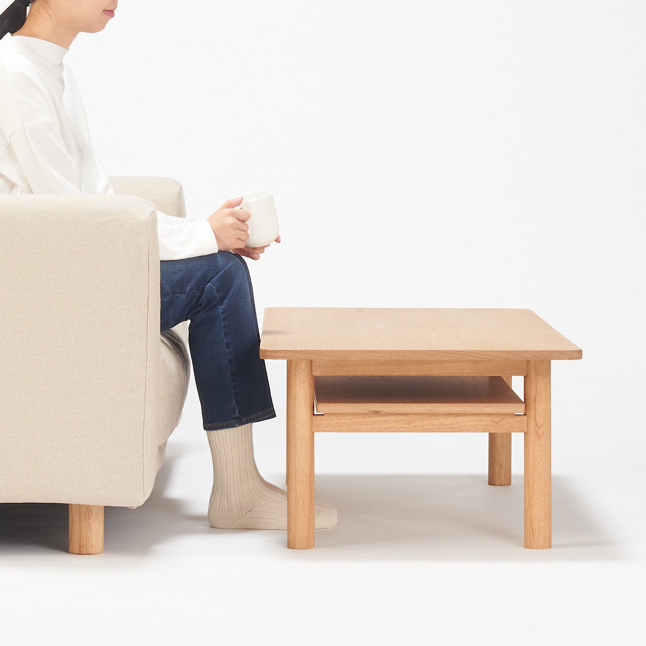 木製ローテーブル・オーク材 幅110×奥行55×高さ35cm | 通販 | 無印良品 木製ローテーブル・オーク材 幅110×奥行55×高さ35cm | 通販 | 無印良品