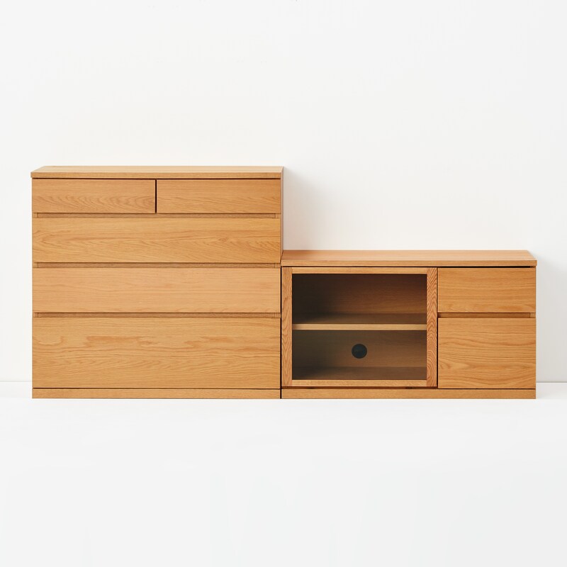 無印良品】木製AVラック☆幅90cmオーク材 クリーニング済 管理番号70111
