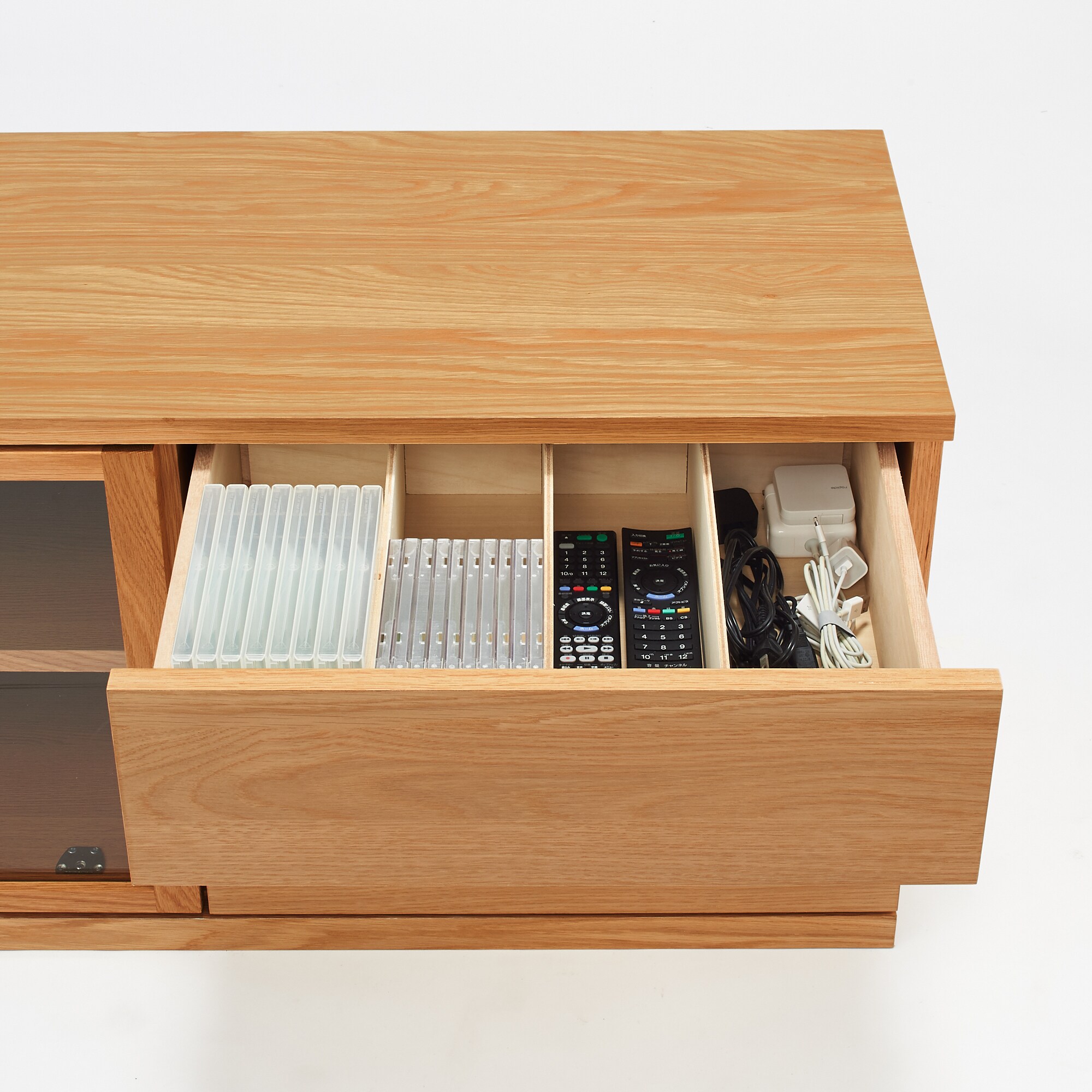 木製ＡＶラック・幅１１０ｃｍ・オーク材