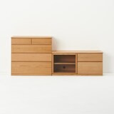 木製ＡＶラック・幅１１０ｃｍ・オーク材