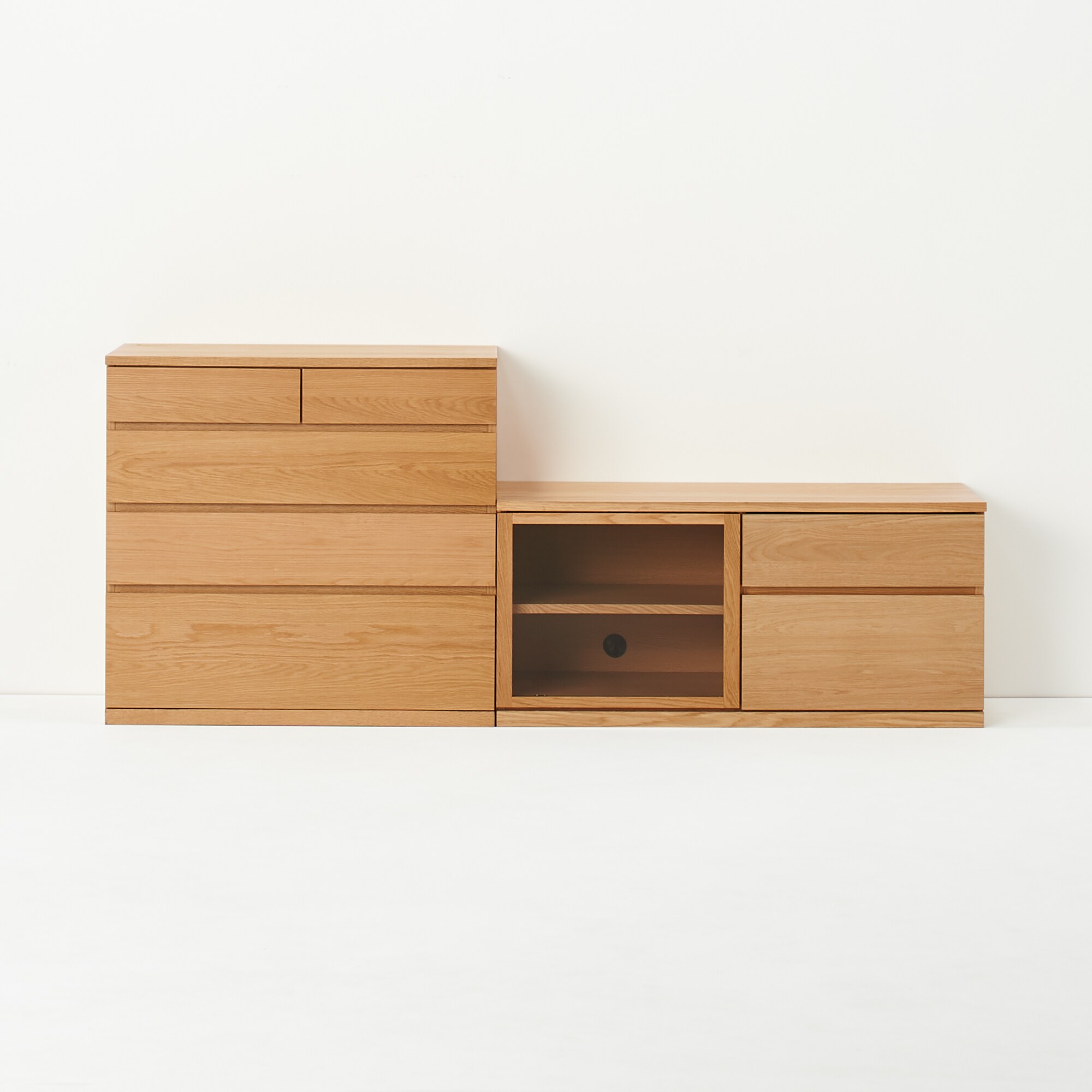 木製ＡＶラック・幅１１０ｃｍ・オーク材