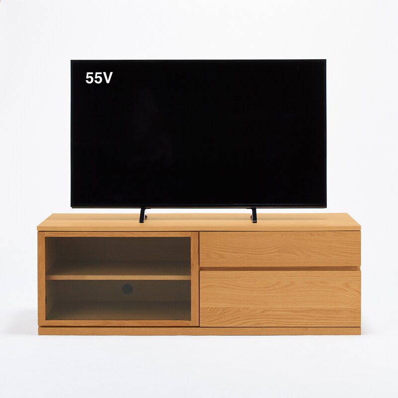 美品】【廃盤】無印良品 オーク材AVラック TVボード/テレビ台 