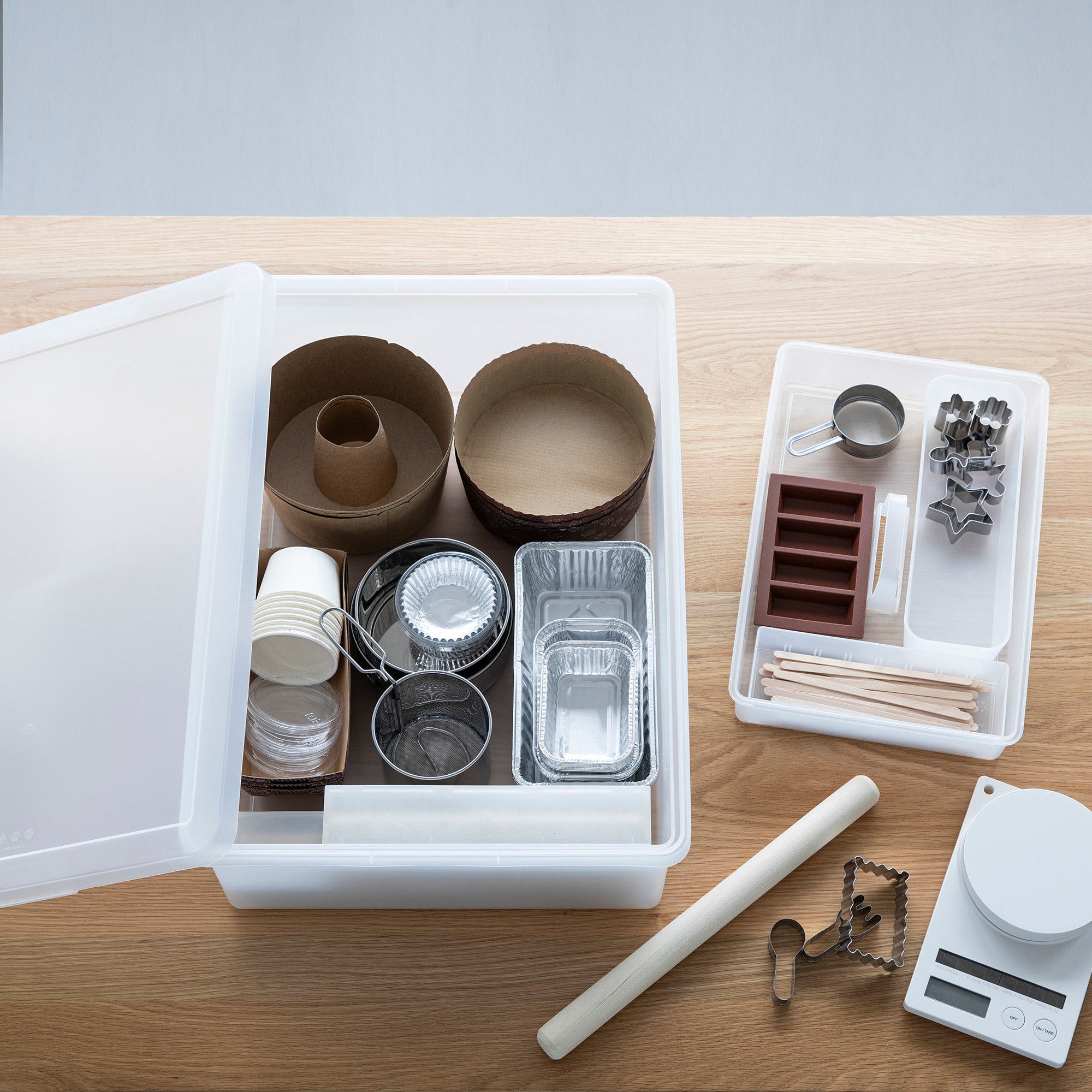 ポリプロピレン収納ボックス・ワイド・中