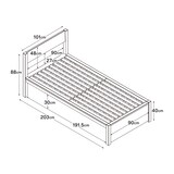 木製ベッド・オーク材・シングル