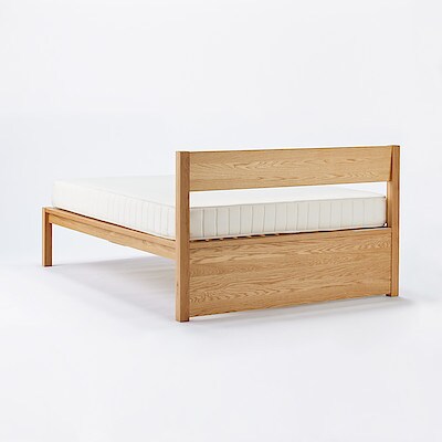 木製ベッド・オーク材・ダブル 幅１４４×奥行２０３×高さ８８ｃｍ 