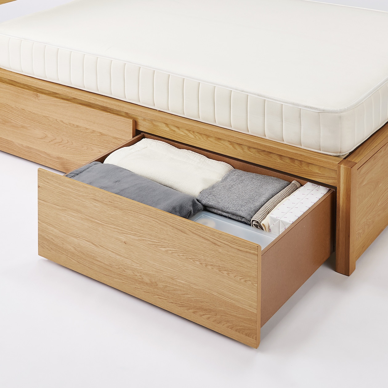 木製ベッド・オーク材・ダブル