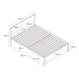 木製ベッド・オーク材・ダブル