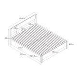 木製ベッド・オーク材・クィーン