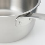 ステンレスアルミ全面三層鋼片手鍋