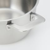 ステンレスアルミ全面三層鋼両手鍋