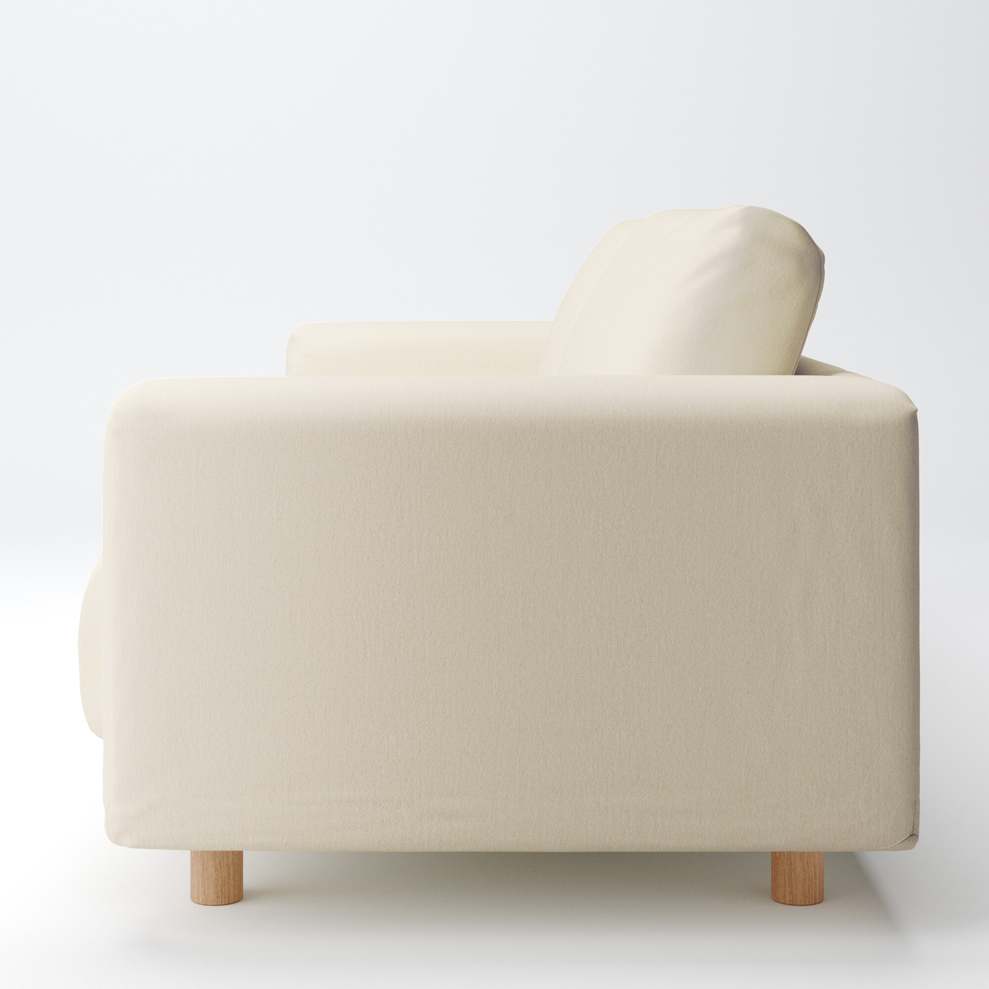 ソファ本体　洗いざらしの綿帆布カバー