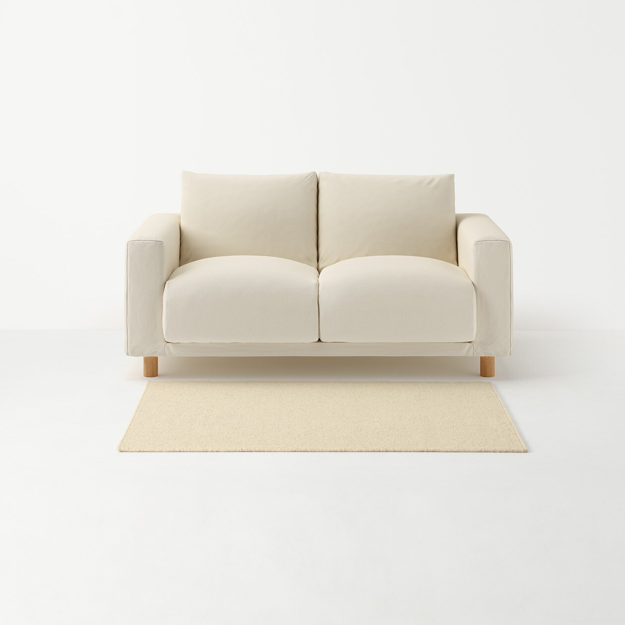 ウール原毛色ループパイルラグ／アイボリー 100×140cm | ラグ・マット・カーペット 通販 | 無印良品