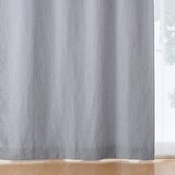 ポリエステルななこ織麻調プリーツカーテン２倍ヒダ／グレー