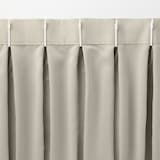 ポリエステルシェニールヘリンボーン（防炎）プリーツ２倍／遮光裏地付／アイボリー