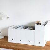 ポリプロピレンファイルボックス・スタンダード・ワイド・Ａ４用ホワイトグレー　ＵＳ