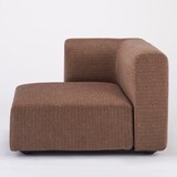 綿ポリエステル変り織ユニットソファ・ハーフアーム・大（右）用カバー／ブラウン