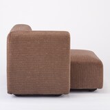 綿ポリエステル変り織ユニットソファ・ハーフアーム・大（右）用カバー／ブラウン