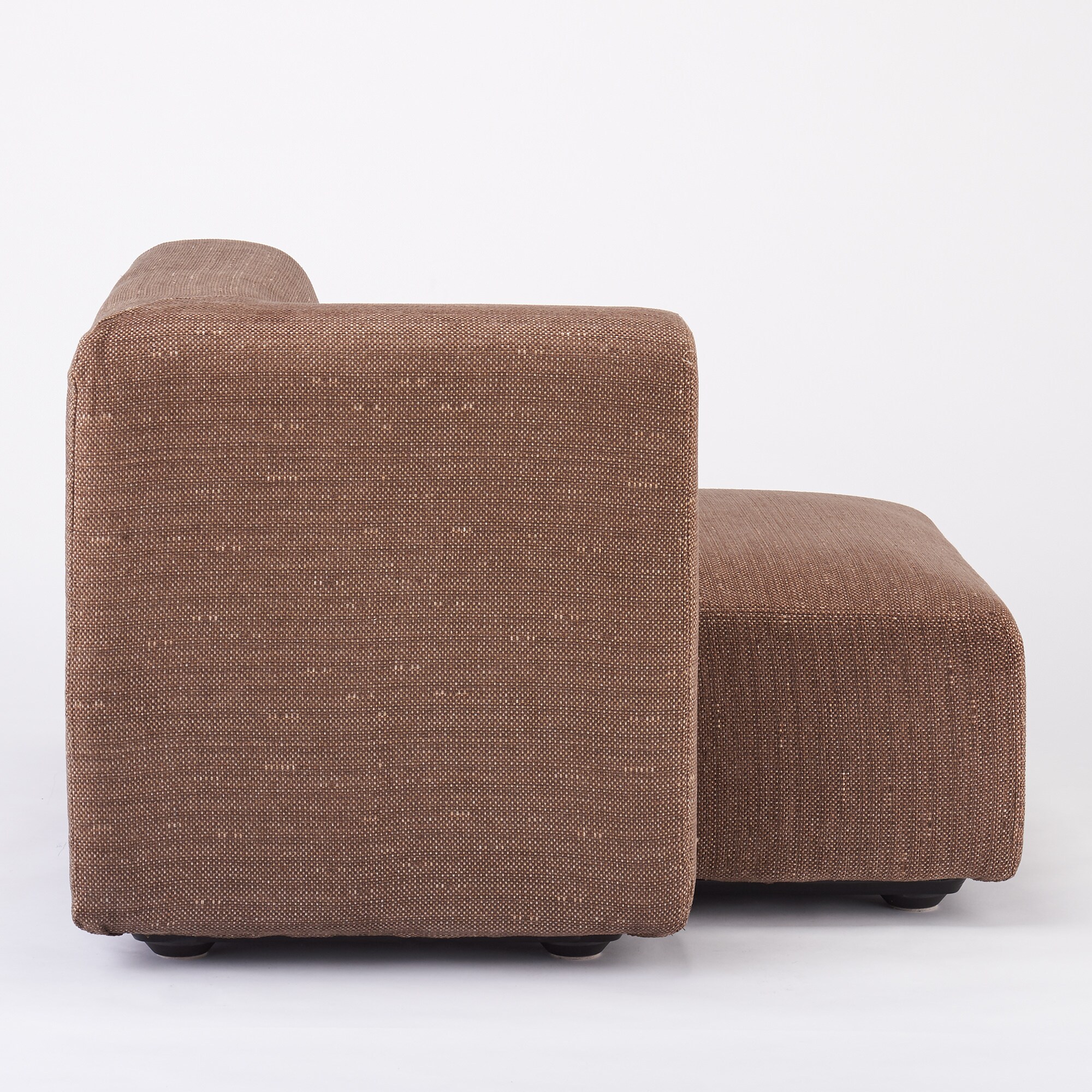 綿ポリエステル変り織ユニットソファ・ハーフアーム・大（右）用カバー／ブラウン