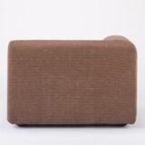 綿ポリエステル変り織ユニットソファ・ハーフアーム・大（右）用カバー／ブラウン