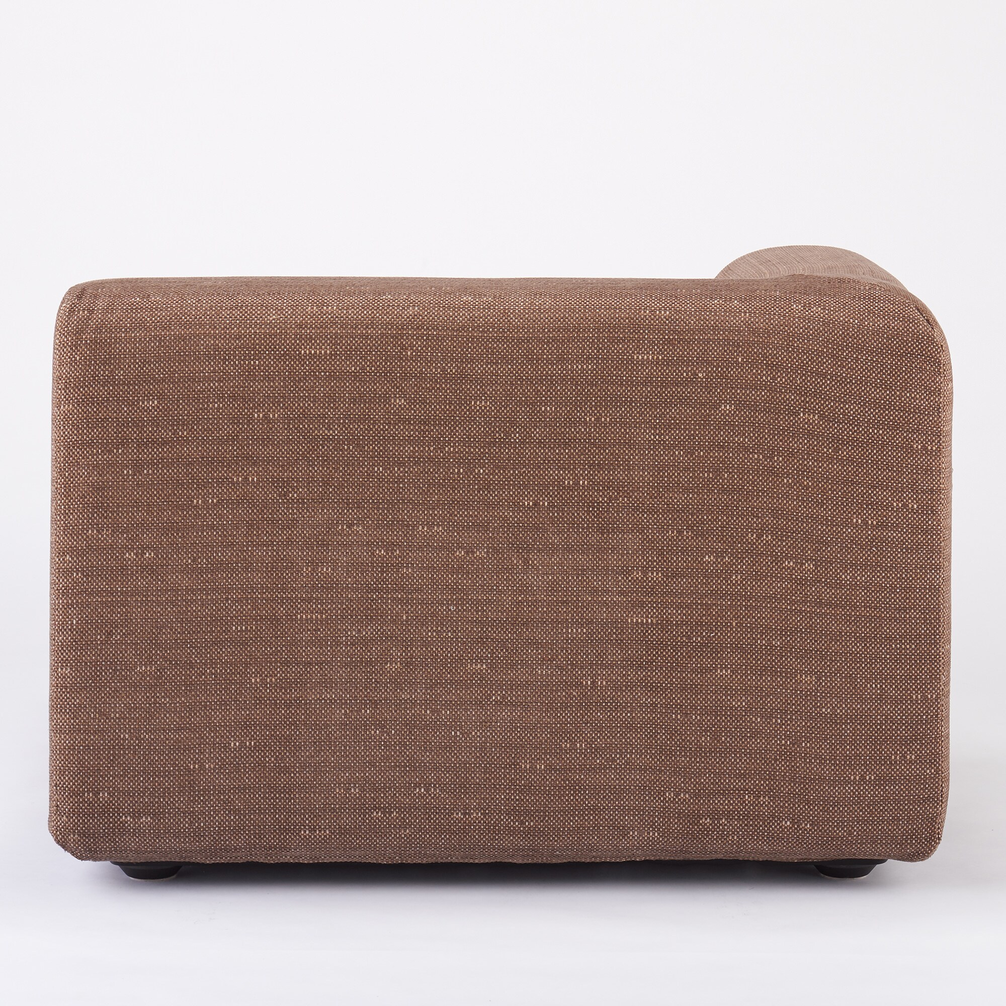 綿ポリエステル変り織ユニットソファ・ハーフアーム・大（右）用カバー／ブラウン