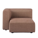 綿ポリエステル変り織ユニットソファ・ハーフアーム・大（右）用カバー／ブラウン