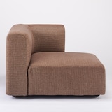 綿ポリエステル変り織ユニットソファ・ハーフアーム・大（左）用カバー／ブラウン