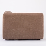 綿ポリエステル変り織ユニットソファ・ハーフアーム・大（左）用カバー／ブラウン