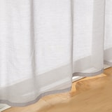 綿ボイルノンプリーツカーテン／ベージュ