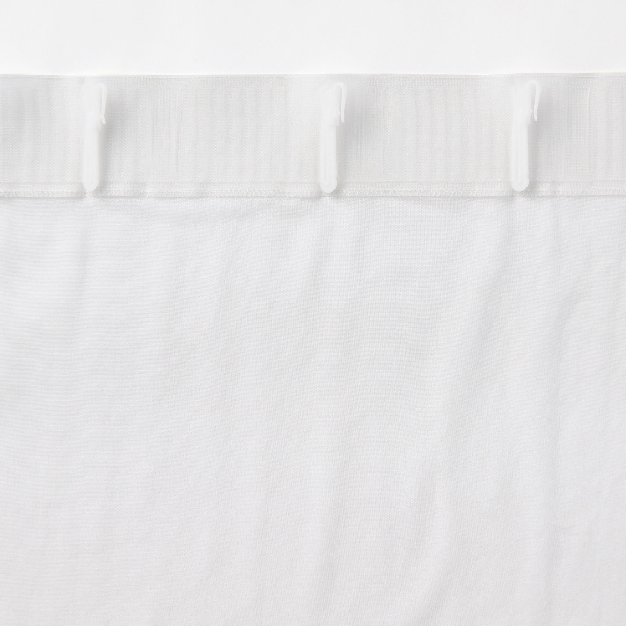 綿ボイルノンプリーツカーテン／ベージュ