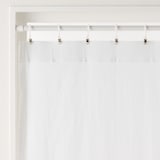 綿ボイルノンプリーツカーテン／ベージュ