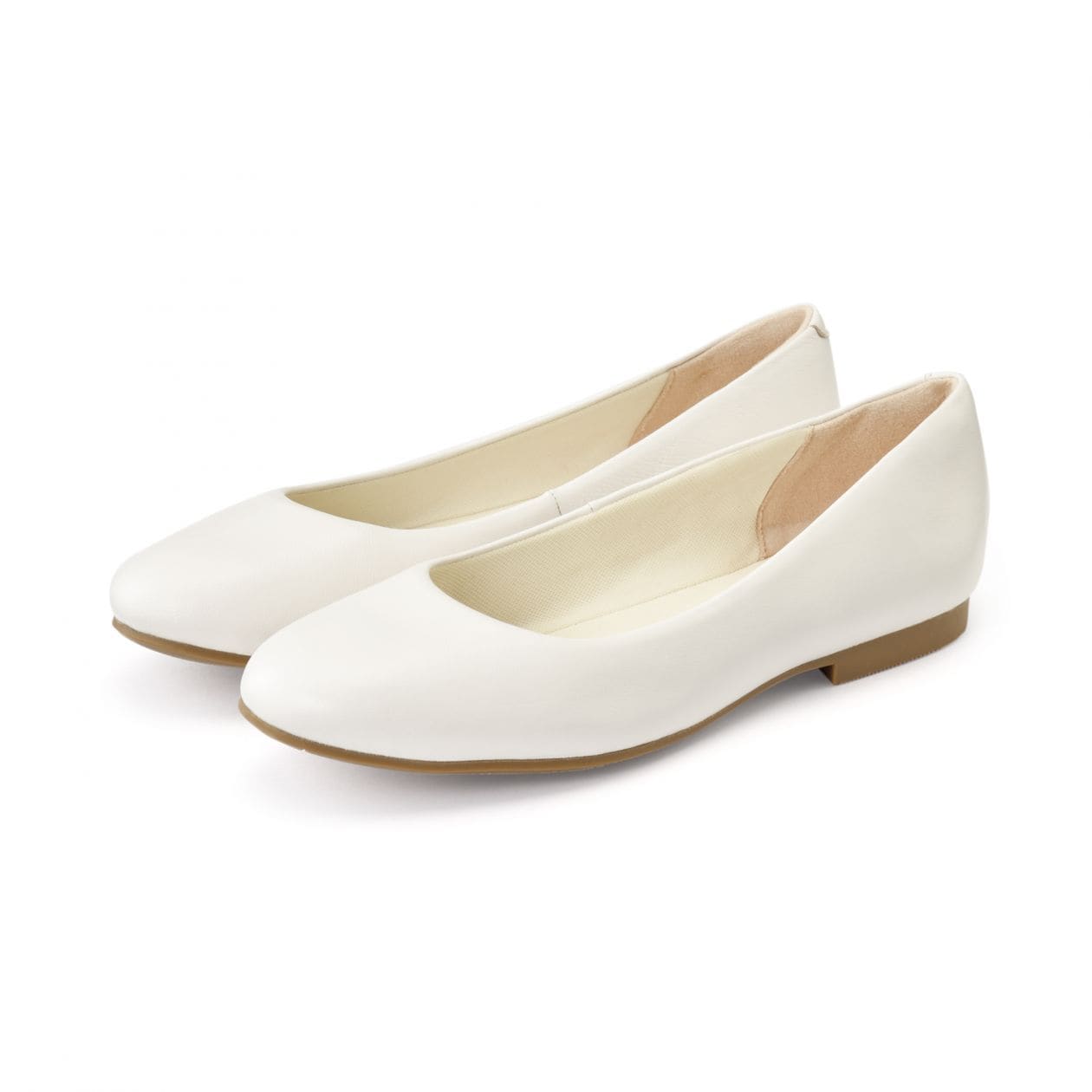 レザーフラットシューズ ２４ ０ｃｍ オフ白 フラットシューズ 婦人 レディース 通販 無印良品